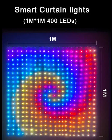 3x3 smart LED curtain with App RGB Fairy Lights , Music and Change Display best lighting decoration