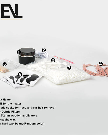 Mini USB Wax Heater Machine & full kit ( Waxing Beans and wax kit )
