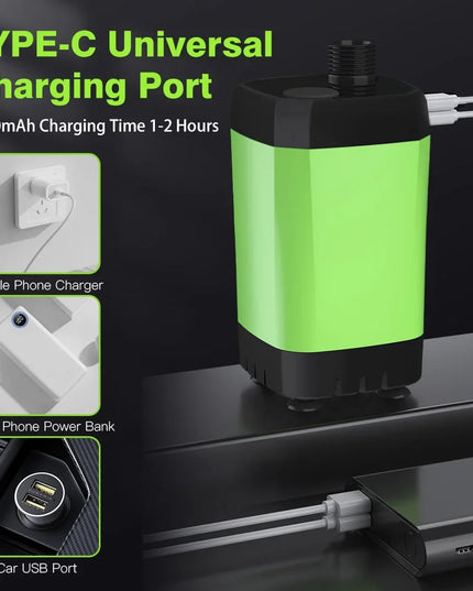 6000Mah shower kit pump with Adjustable Digital Display for camping / RV