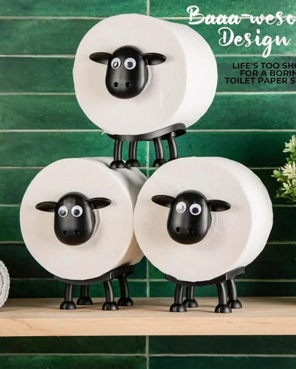 3pcs set of Funny Sheep Toilet Paper Holder roll stand 3 , cool bathroom art 
