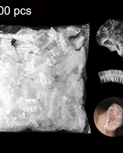 100PCS Disposable Waterproof Ear Covers for showering / Hair Dye