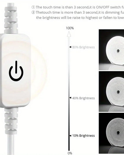 LEDStrip- Flexible waterproof Touch Sensor Silicone Strip Light USB DC 5V Dimmable Neon Sign Tape Waterproof for indoor/Outdoor 