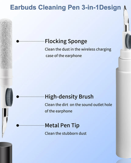 Device cleaning pen -3 in 1 Cleaning Tool for headphones / phones / laptop 