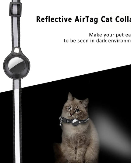 Cat Airtag Collar - Reflective Adjustable waterproof Collar 