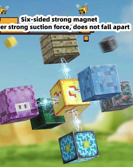 Minecrafters - Minecraft themed 200pcs magnetic building block set with free TNT Storage Box!