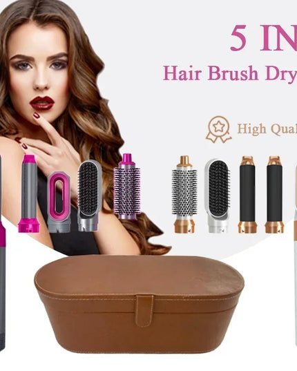 5 in 1 High Quality Professional Hair Dryer Set With 3 Modes And Hot Comb, Curling Iron, Hair Straightener For All Types Of Styling 