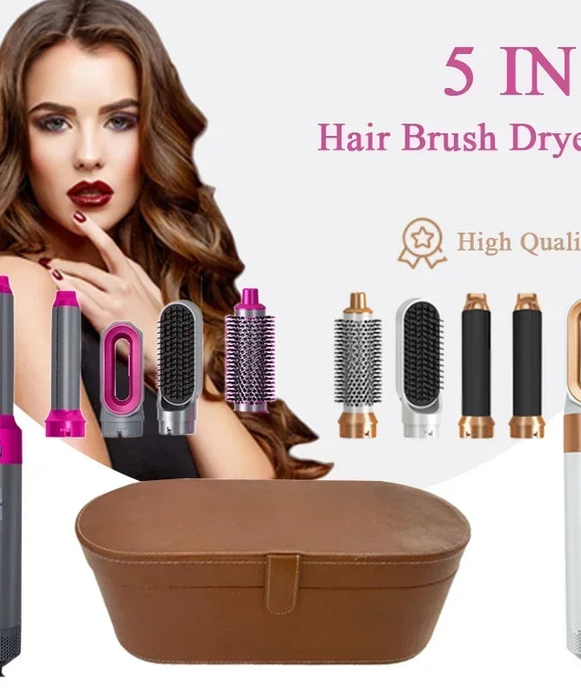5 in 1 High Quality Professional Hair Dryer Set With 3 Modes And Hot Comb, Curling Iron, Hair Straightener For All Types Of Styling 