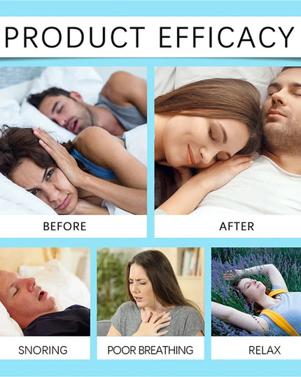 Snore Clips - sleeping magnetic nose clips for snoring & better breathing -30 patches & 4 nose clips