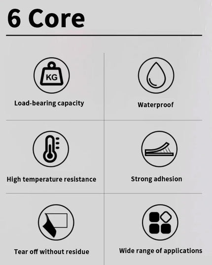 3M Strong Double Sided Adhesive Tape 30mmx30mm 5pcs