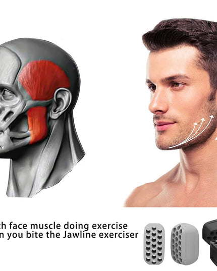 Silicone Jaw Exerciser and Facial Toner - 2pcs