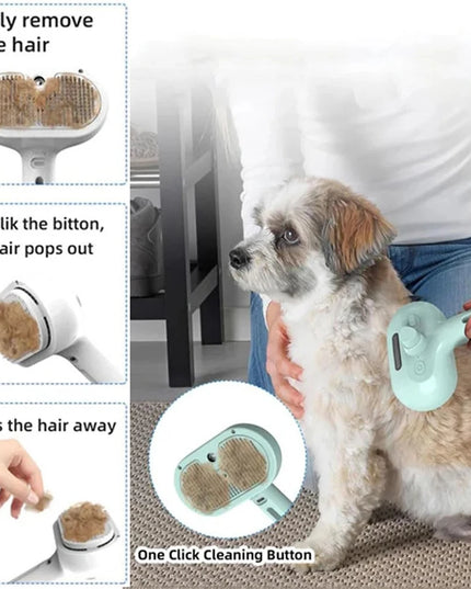 PetSteam- Grooming steam brush for cats/dogs 