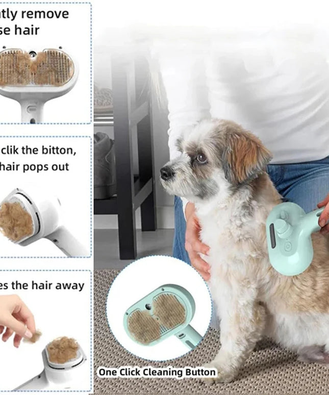 PetSteam- Grooming steam brush for cats/dogs 