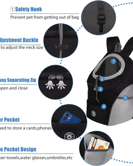 Open Pet shoulder bagpack