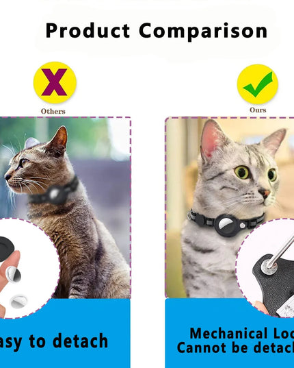 Cat Airtag Collar - Reflective Adjustable waterproof Collar 