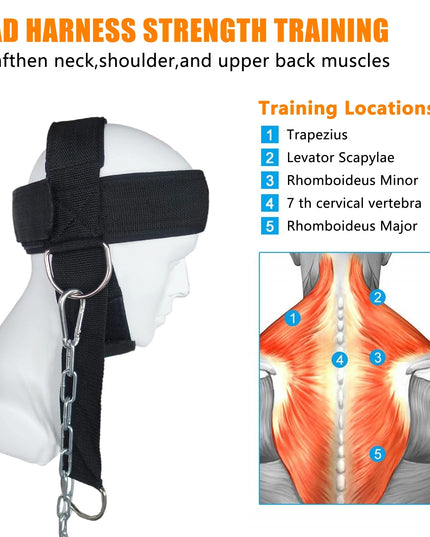 Gym Head Harness Exerciser Strap