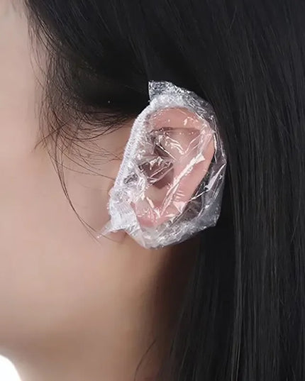 100PCS Disposable Waterproof Ear Covers for showering / Hair Dye
