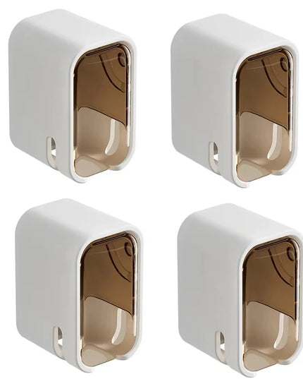 Toothbrush Holder- 2PCS Flip-Top Wall Mounted Toothbrush holder