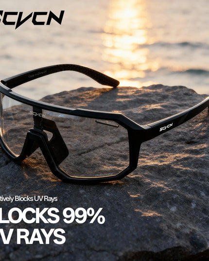 SCVCN - Men's all weather adaptive adjustable multi use sunglasses & sports glasses (Cycling/skiing/jogging/golf ) UV400 