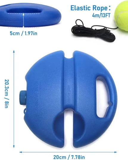 Rebound Ball - Tennis training rebound base with elastic attached ball + 3 free balls !