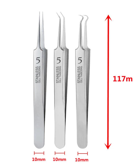 PimpleNeedle - a pack of 3 different head pimple / blackhead tweezing needle