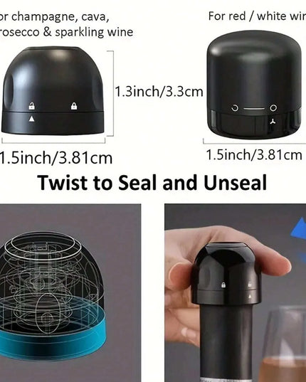 WineSeal- leak proof wine sealing cap 1Pc 