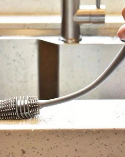 Silicone cup and bottle dish washing brush 