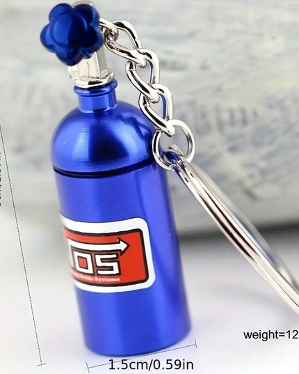 Nitrogen NOS Metal Bottle key chain