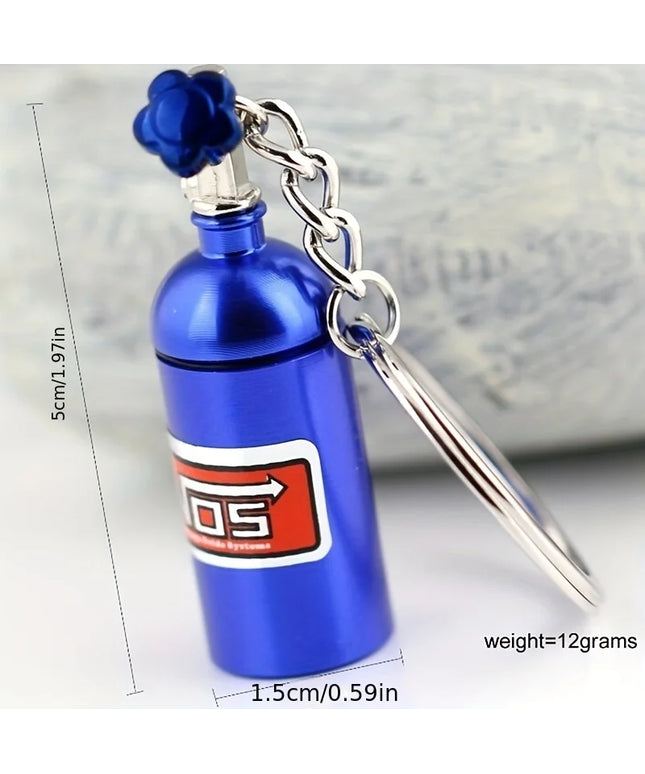 Nitrogen NOS Metal Bottle key chain
