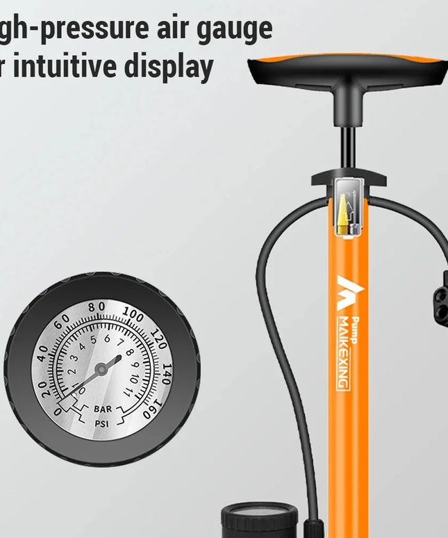 160PSI Gauge Airpump Inflator with 3-In-1 Nozzle balls / tires