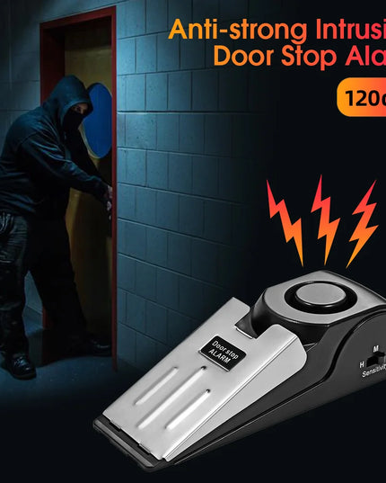 Portable wireless Doorstop Preasure Alarm System 120Db Loud 