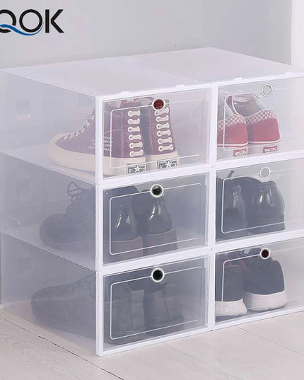 ShoeBox - 6 Pack Transparent stackable Shoe box