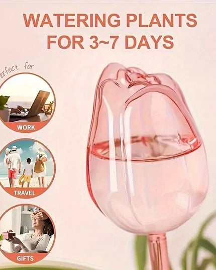 Auto plan watering Pink Tulip , Suitable for Indoor and Outdoor Plants-8pcs pack