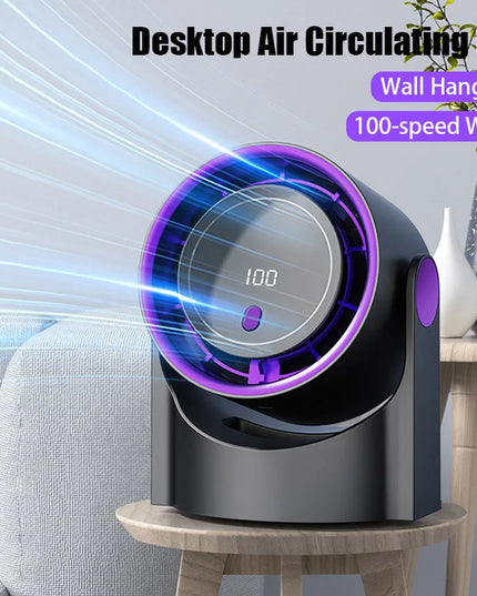 CoolWind- rechargeable portable strong fan + wall mount