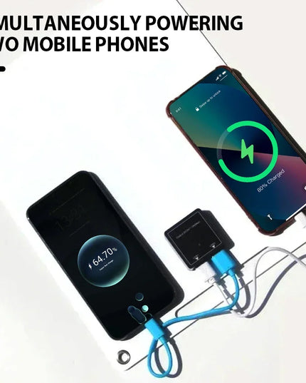 100W Solar Charger with Dual USB Ports, Waterproof & Portable Solar Panel for Emergency  