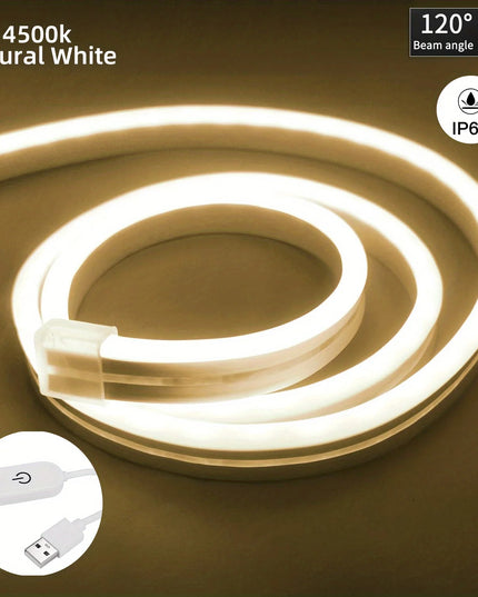 LEDStrip- Flexible waterproof Touch Sensor Silicone Strip Light USB DC 5V Dimmable Neon Sign Tape Waterproof for indoor/Outdoor 