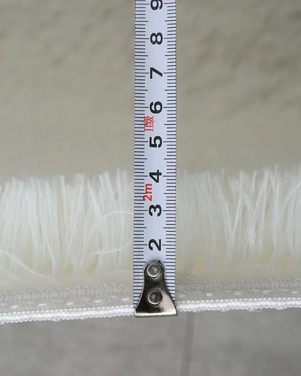 White Fluffy Carpet 120x160cm cream / light grey