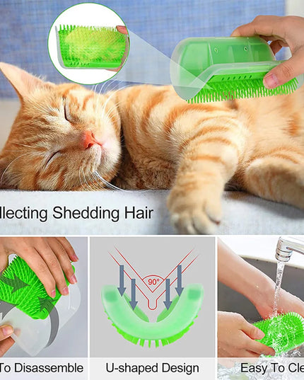 mounting Cat self grooming brush 