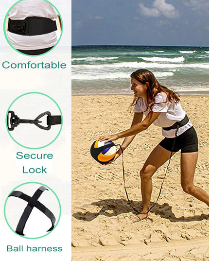  Volleyball Trainer - rebound attached ball with Elastic Cord 