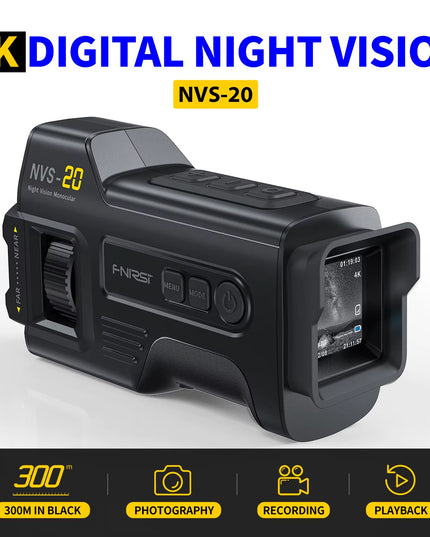 NVS-20 4K Digital High Quality Monocular Telescope With night vision, Day & Night, Use Photo Video Taking 5X Digital Zoom for Hunting and outdoors 
