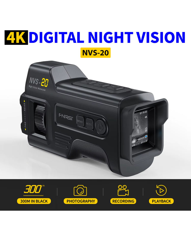 NVS-20 4K Digital High Quality Monocular Telescope With night vision, Day & Night, Use Photo Video Taking 5X Digital Zoom for Hunting and outdoors 