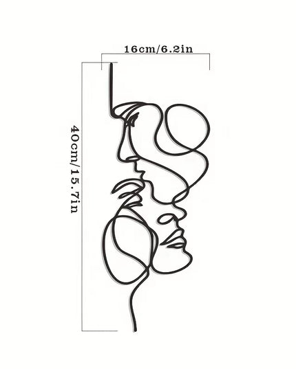 1Pc Humorous Bathroom Sign with Minimal Line Art Design - Restroom Decor