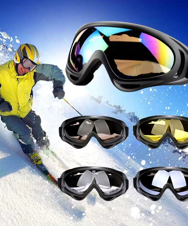 MultiGoggles - multi purpose black unisex goggles /glasses for kids & adults (Skiing / cycling ) -1pcs