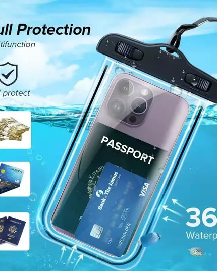 Floating phone - light weight and touch screen useable fully sealed waterproof bag for any sized phones , smart watch or airpod 