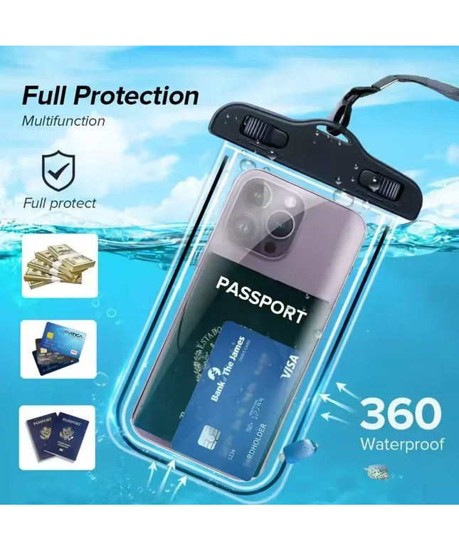 Floating phone - light weight and touch screen useable fully sealed waterproof bag for any sized phones , smart watch or airpod 