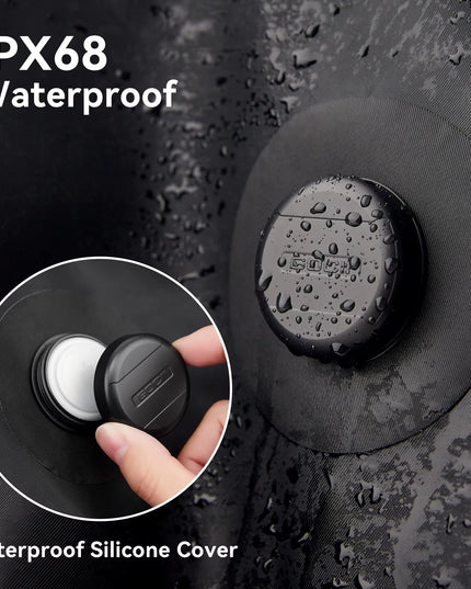 4pcs Set of Waterproof Apple Airtag holder Case with Adhesive Sticker suitable for anything tracking (Fabric, Luggage, Backbag, Suitcases,....)