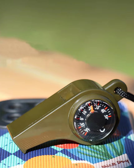 Rescue whistle - High Decibel keychain Emergency Rescue Whistle with Compass 