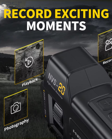 NVS-20 4K Digital High Quality Monocular Telescope With night vision, Day & Night, Use Photo Video Taking 5X Digital Zoom for Hunting and outdoors 