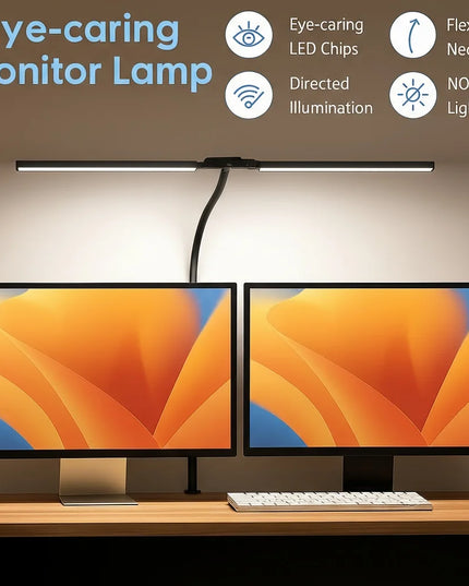 Dual Head LED Monitor Light Bar With Dimmable Eye-Care 3 Color Mode 
