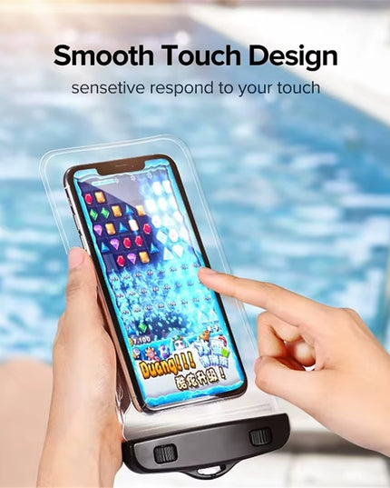 Floating phone - light weight and touch screen useable fully sealed waterproof bag for any sized phones , smart watch or airpod 