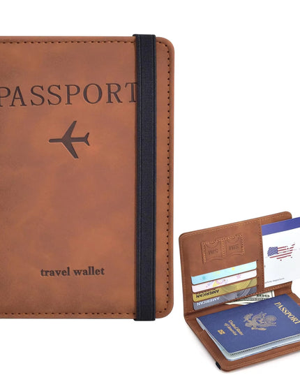Passport Holder Wallet for Travel Essentials with RFID blocking for Women/Men